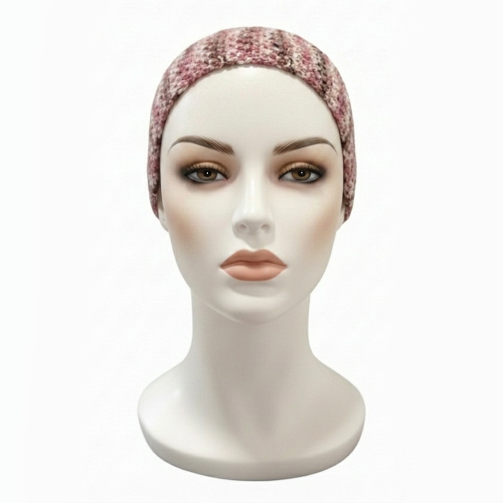 Bandana a crochet verano- color morado jaspeado