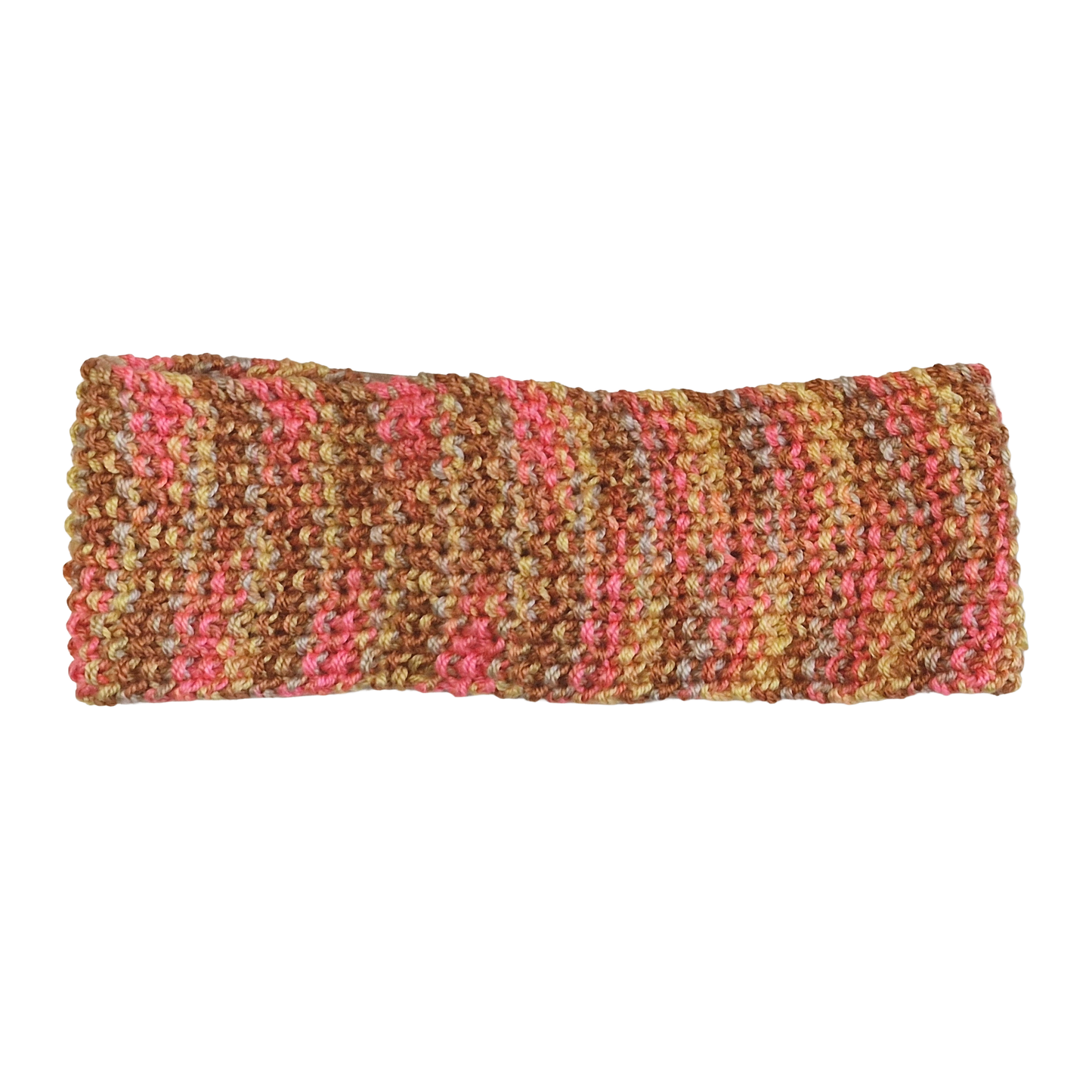 Bandana a crochet verano- color rosa jaspeado