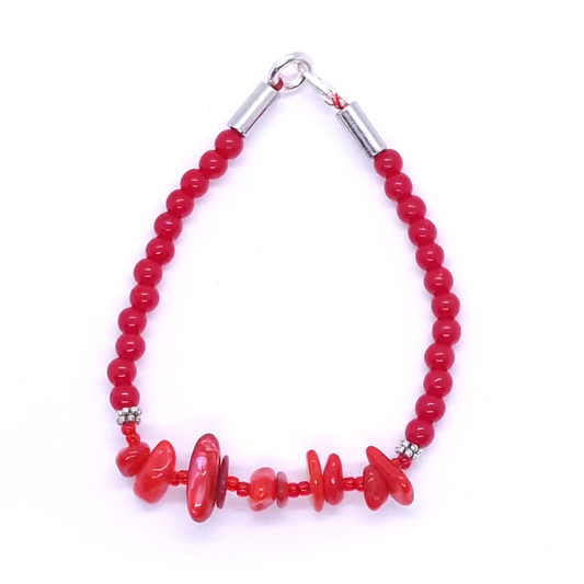 Pulsera de piedra coral de la india