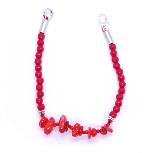 Pulsera de piedra coral de la india