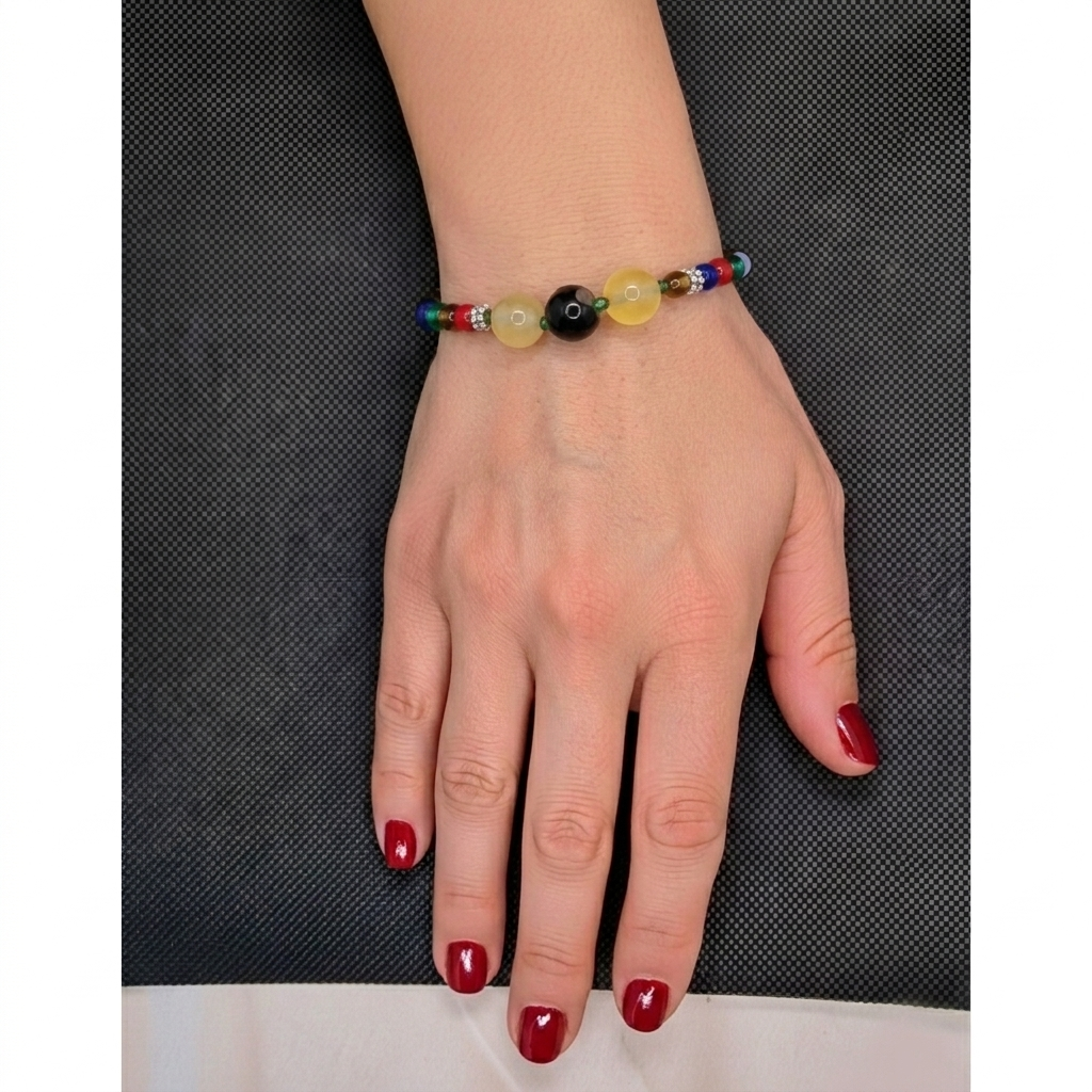 Pulsera de piedra variadas de la india