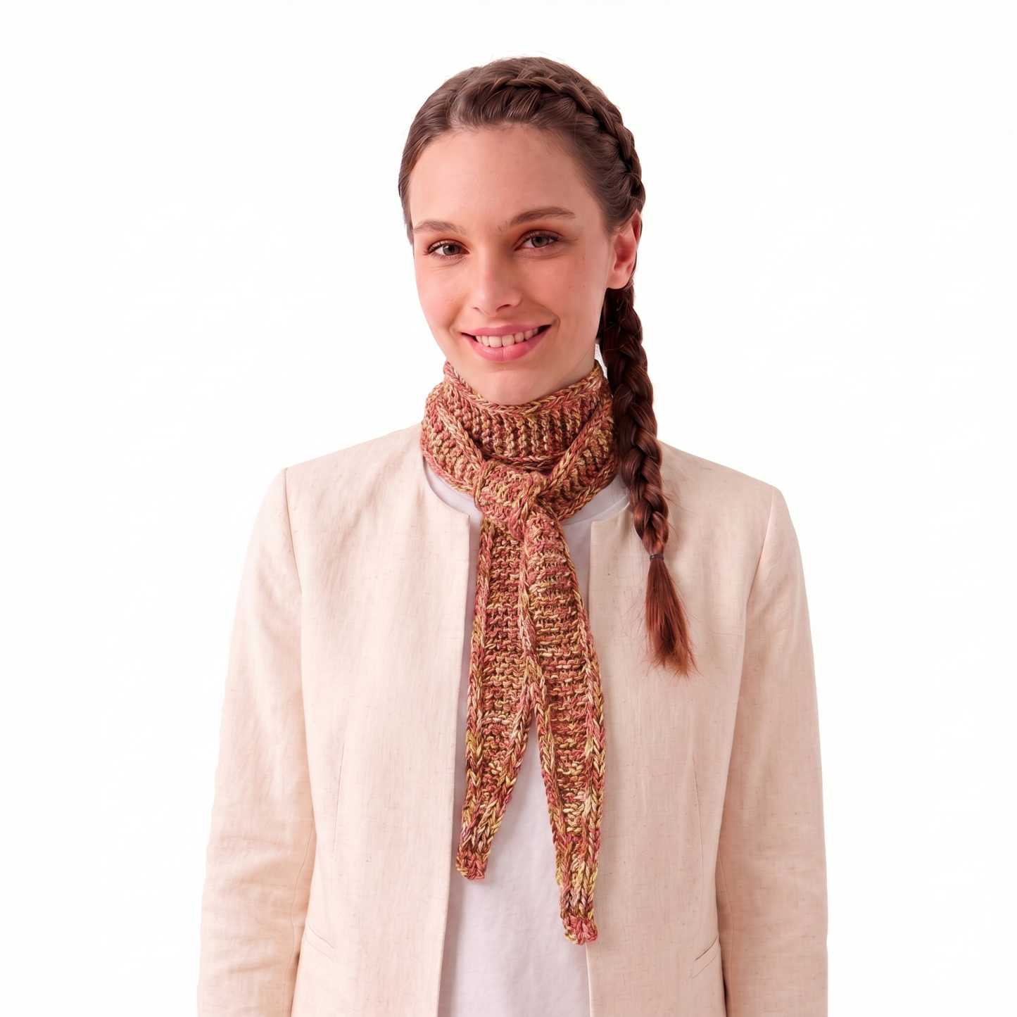 Bufanda Sophie de verano — color rosa jaspeado